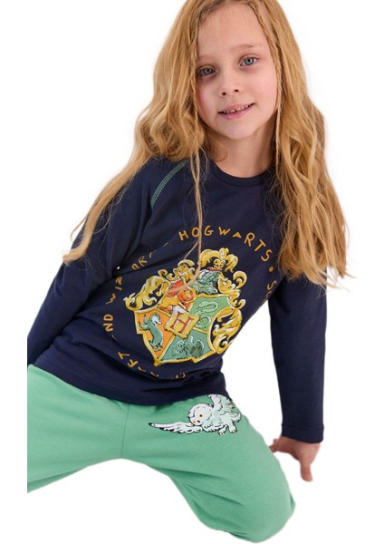 Harry Potter Kız Çocuk Lacivert Pijama Takımı 1414 modelleri