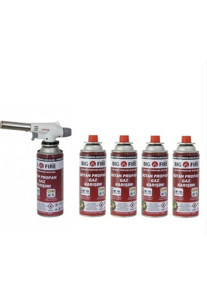 kılıçaslan camp Power Torch Çakmaklı Pürmüz 5 Adet Kartuşlu