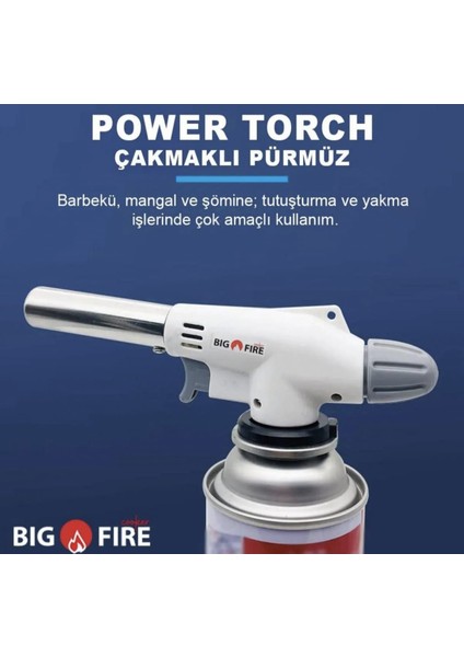 kılıçaslan camp Power Torch Çakmaklı Pürmüz 5 Adet Kartuşlu