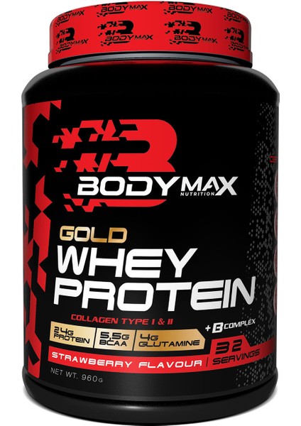 Gold Whey Protein Tozu 960 gr Çilekli + Bcaamax Bcaa 585 gr Karpuzlu + Shaker Hediyeli