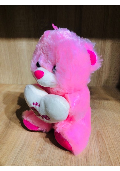 Peluş Ayı Seni Seviyorum Yazılı I Love You Pembe