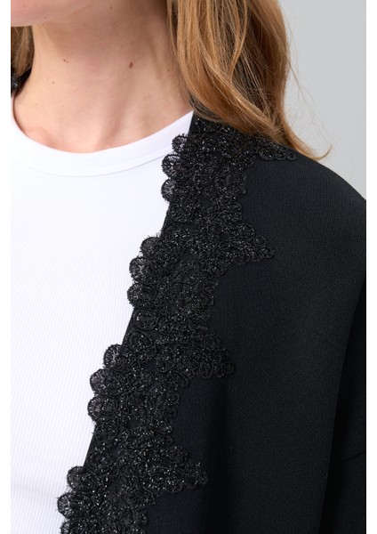 İşleme Detaylı Triko Hırka Siyah K2571021_001 fırsatları