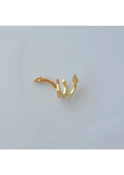 Zirkon Yılan Model Earcuff Delik Gerektirmez Yılanlı Kıkırdak Küpesi Gold Renk modelleri