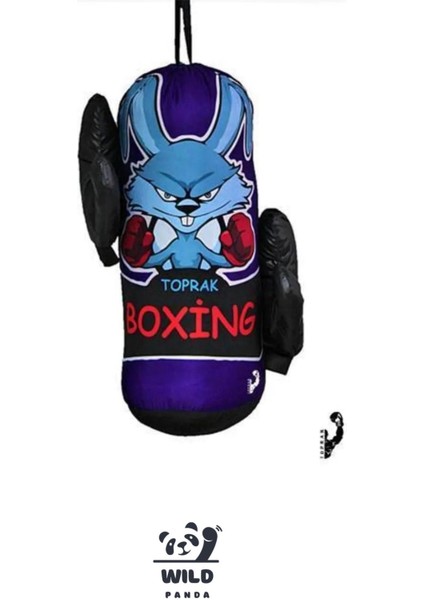 Çocuklar Için Özel 45X18 Kum Torbası ve Boks Eldiven Seti