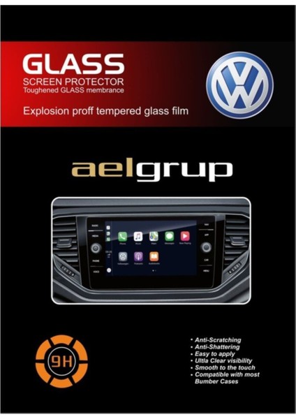 Volkswagen Tiguan 8 Inç Temperli 9h Navigasyon Ekran Koruyucu