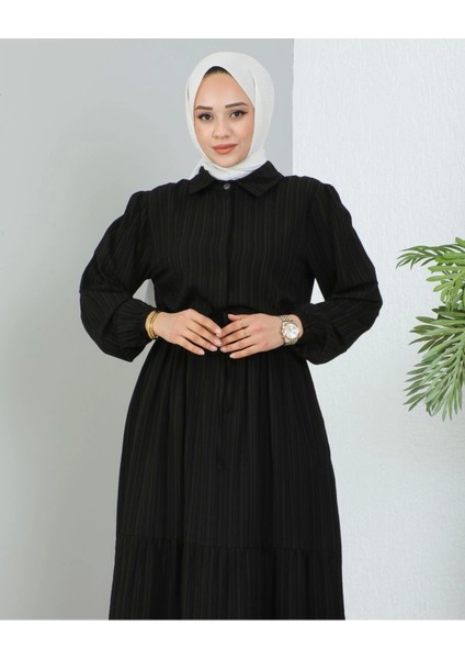 Lara Yarım Düğmeli Gömlek Yaka Elbise fiyatları