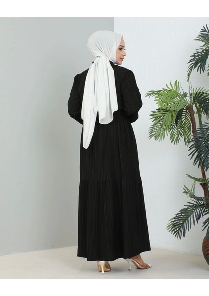 Lara Yarım Düğmeli Gömlek Yaka Elbise modelleri