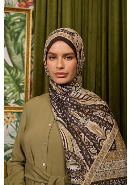 Ipekhan Soft Pamuk Şal 3047-06 Siyah Krem modelleri