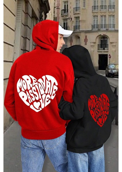 More Love Baskılı Pamuklu Oversize Sweatshirt fiyatları