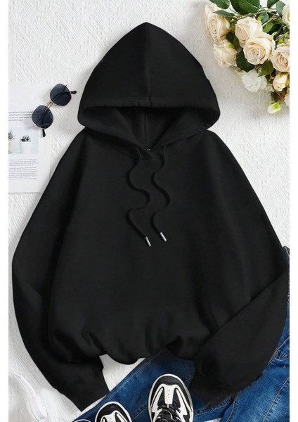 More Love Baskılı Pamuklu Oversize Sweatshirt modelleri