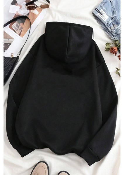 Renkli Çicek Baskılı Oversize Sweatshirt