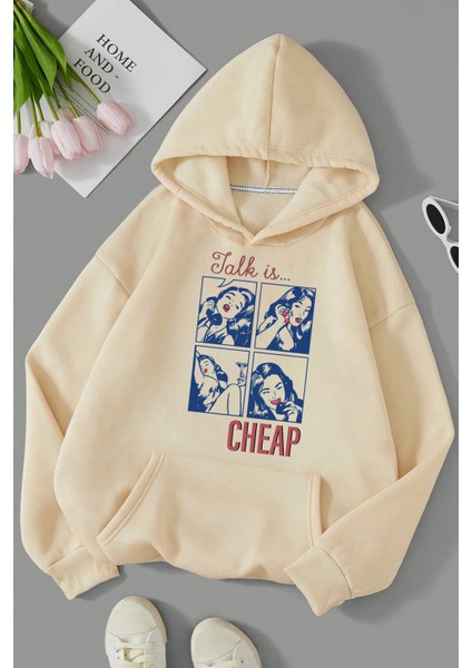 Cheap Baskılı Oversize Sweatshirt