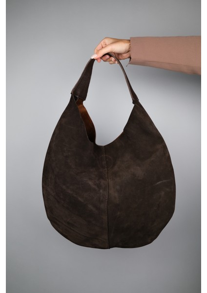 Puja Kahve Cilt Kahve Süet Deri Kadın Omuz Çantası fiyatları