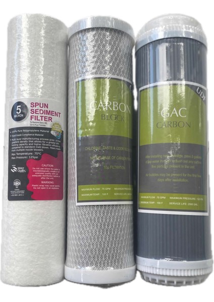 Su Arıtma Filtre Seti Üçlü - Açık Modeller Için fırsatları