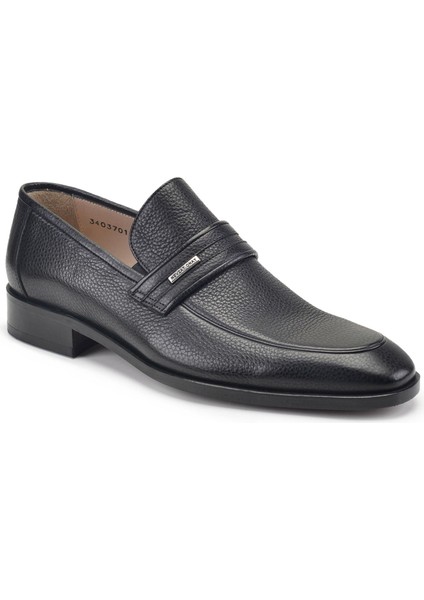 Siyah Klasik Loafer Kösele Erkek Ayakkabı -22002- fiyatları