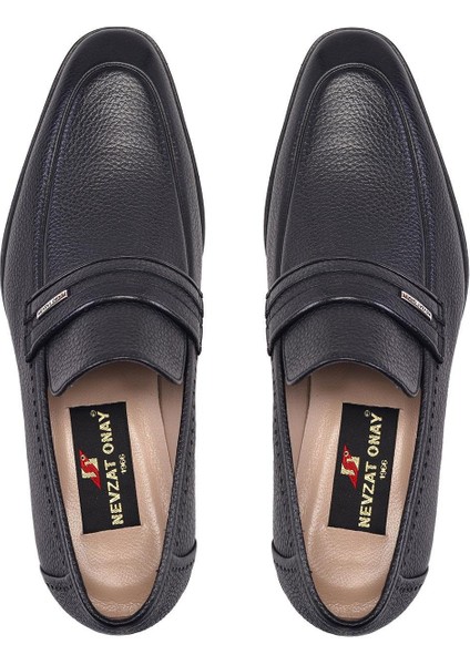 Siyah Klasik Loafer Kösele Erkek Ayakkabı -22002- modelleri