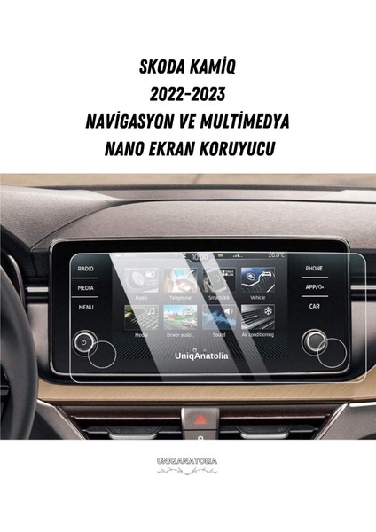 Skoda Kamiq Navigasyon ve Digital Gösterge Panel Uyumlu Nano Ekran Koruyucu