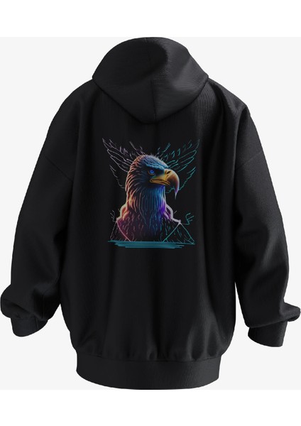 Bürküt Tasarımlı Unisex Hoodie