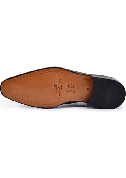 Siyah Klasik Loafer Kösele Erkek Ayakkabı -31572-