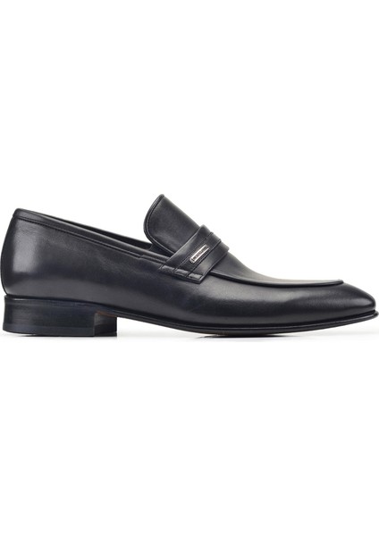 Siyah Klasik Loafer Kösele Erkek Ayakkabı -31571-