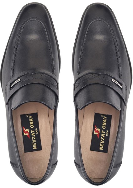 Siyah Klasik Loafer Kösele Erkek Ayakkabı -24271- modelleri