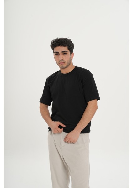 Unisex Düz Siyah Tişört fiyatları