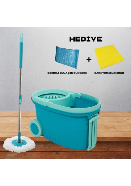 Technoe Motek Mt-10 Comfort Mop Tekerlekli Taşıma Saplı Mop + Temizlik Seti