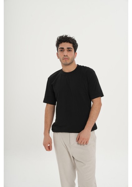 Unisex Düz Siyah Tişört fiyatları