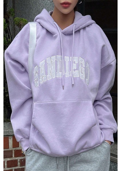 Sandiego Baskılı Oversize Sweatshirt