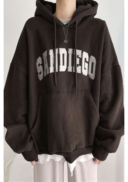 Sandiego Baskılı Oversize Sweatshirt
