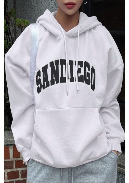 Sandiego Baskılı Oversize Sweatshirt