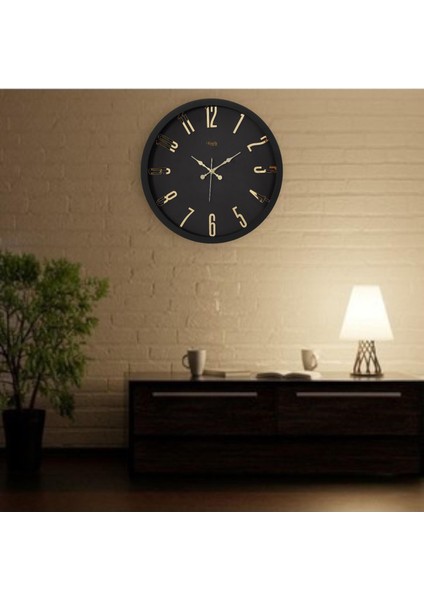 Siyah Modern Pleksi Büyük Boy Duvar Saati 40X40 cm