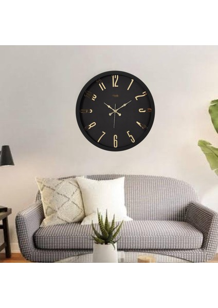 Siyah Modern Pleksi Büyük Boy Duvar Saati 40X40 cm fiyatları
