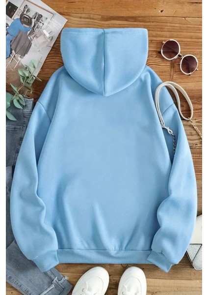 Meraklı Ördek Baskılı Oversize Sweatshirt