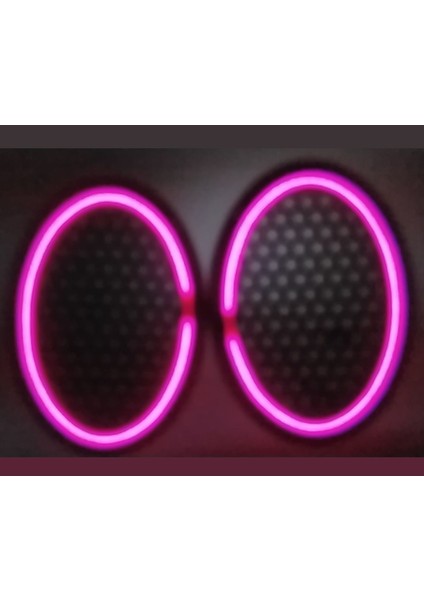 Damla Oval Neon LED Işıklı Midrange Hoparlör Kapağı Pembe fiyatları