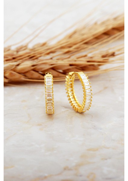 17 mm Baget Taşlı Orta Boy Altın Kaplama Gümüş Halka Küpe 7122 fiyatları