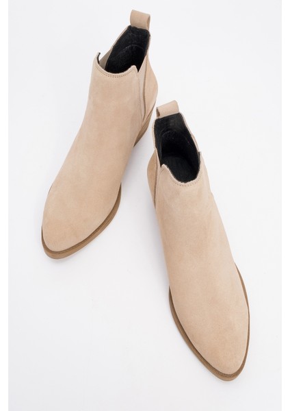 Dovena Bej Süet Deri Lastikli Kadın Topuklu Bot fiyatları