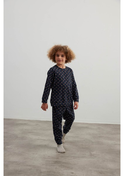 Erkek Çocuk Pamuklu Uzun Kollu Pijama Takımı fiyatları