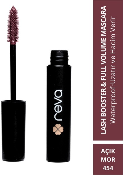 Lash Booster & Full Volume Color Mascara -Tam Hacim & Uzatan Renkli Maskara Açık Mor 454