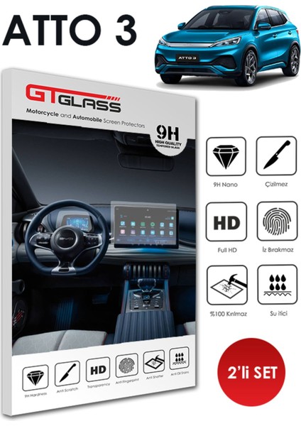 Byd Atto 3 Uyumlu Kadran ve Multimedya Ekran Koruyucu