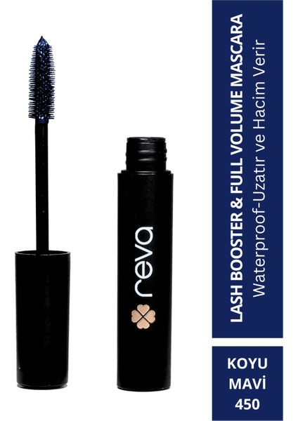 Lash Booster & Full Volume Color Mascara -Tam Hacim & Uzatan Renkli Maskara Koyu Mavi 450