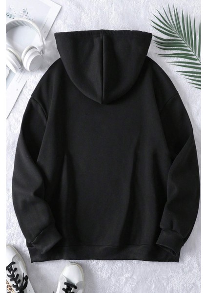 Breaking Baskılı Oversize Sweatshirt