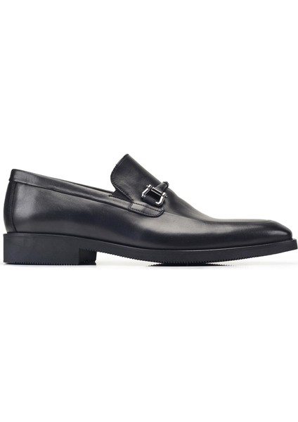 Siyah Klasik Loafer Termo Erkek Ayakkabı -47705-