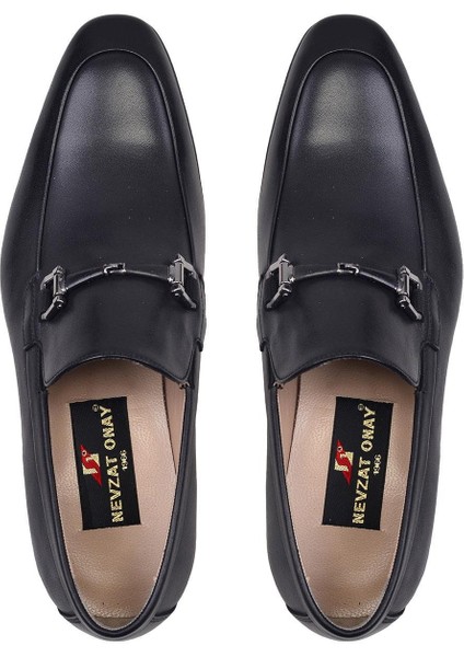 Siyah Klasik Loafer Termo Erkek Ayakkabı -47705- modelleri