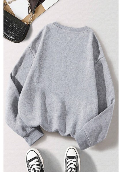 Uygun Tarz Arizona Baskılı Oversize Sweatshirt fiyatları