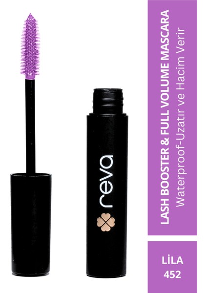 Lash Booster & Full Volume Color Mascara -Tam Hacim & Uzatan Renkli Maskara Lila 452