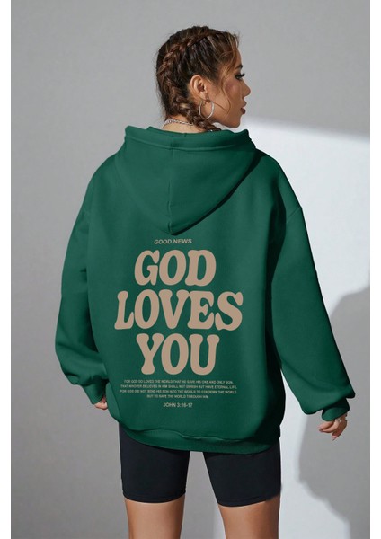 Good Loves You Baskılı Oversize Sweatshirt