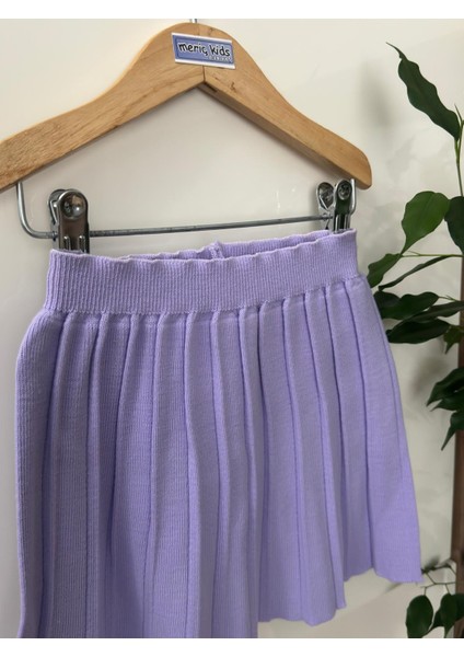 Kız Çocuk Beli Lastikli Pileli Triko Trend Etek fırsatları