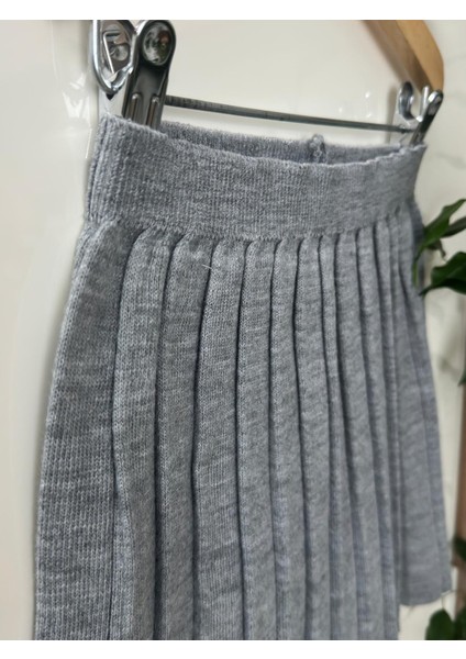 Kız Çocuk Beli Lastikli Pileli Triko Trend Etek indirimleri