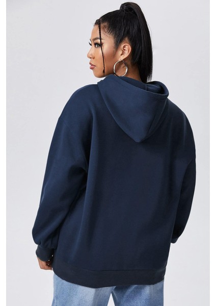 California Baskılı Oversize Sweatshirt